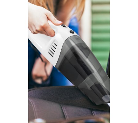 ( TÜKENDİ! ) Car Clean ( Beyaz ) Araç Süpürgesi ile Otomobilinizde Detaylı Temizlik! Sadece Çakmaklıktan Çalışır! ( 45w Performans, Sıvı Vakumlama Aparatı & İnce Uçlu fırçalı Aparat )